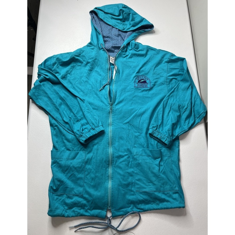 Vtg Speedo‎ Authentic Fitness Women's Jacket Teal Purple Y2K Size Medium NWT